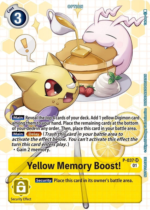 Image for Yellow Memory Boost! - P-037 (Next Adventure Box Promotion Pack) (P-037 SR) - Digimon Card Game