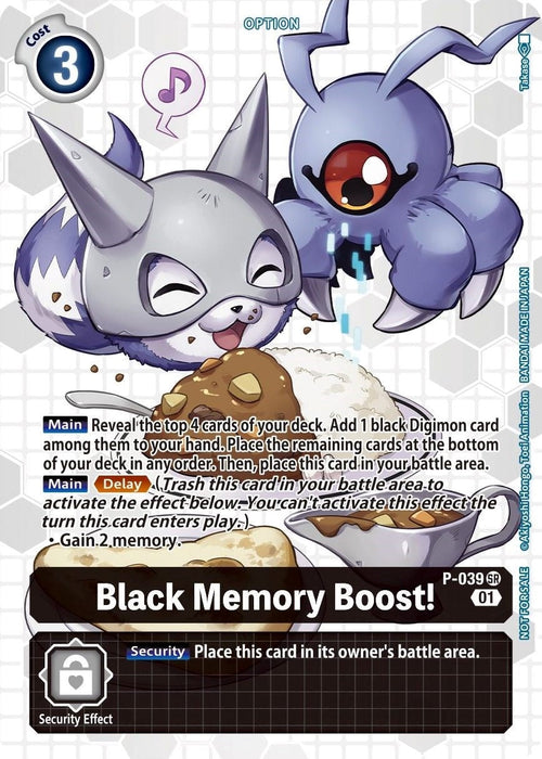 Image for Black Memory Boost! - P-039 (Next Adventure Box Promotion Pack) (P-039 SR) - Digimon Card Game