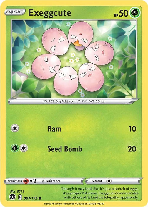 Exeggcute (#001/172) (SWSH09: Brilliant Stars) Near Mint Reverse Holofoil
