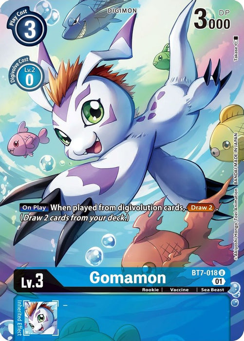 Gomamon (Alternate Art) (#BT7-018 U) (Next Adventure) Near Mint Foil
