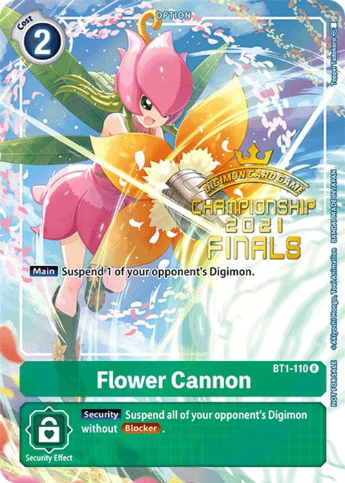 Flower Cannon (2021 Championship Finals Tamer's Evolution Pack) (#BT1-110 R) (Release Special Booster 1.0) Near Mint Foil