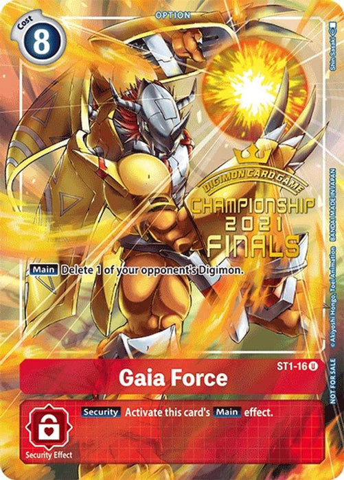 Gaia Force (2021 Championship Finals Tamer's Evolution Pack) (#ST1-16 U) (Starter Deck 01: Gaia Red) Near Mint Foil
