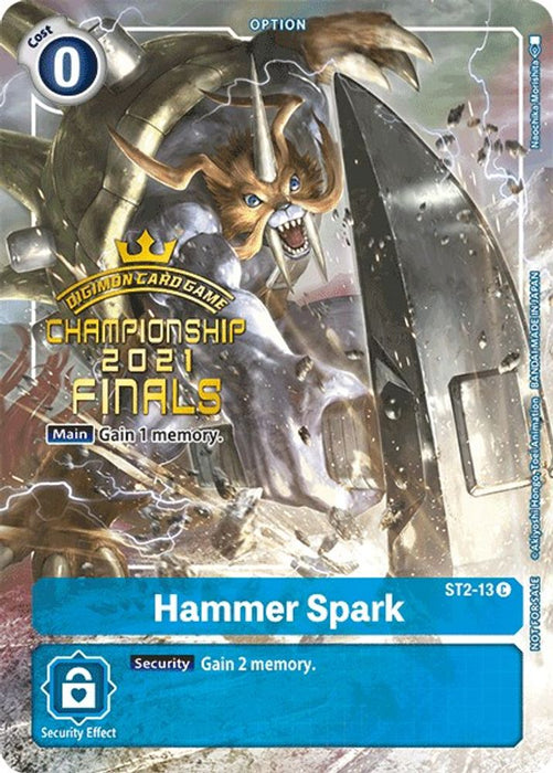 Hammer Spark (2021 Championship Finals Tamer's Evolution Pack) (#ST2-13 C) (Starter Deck 02: Cocytus Blue) Near Mint Foil