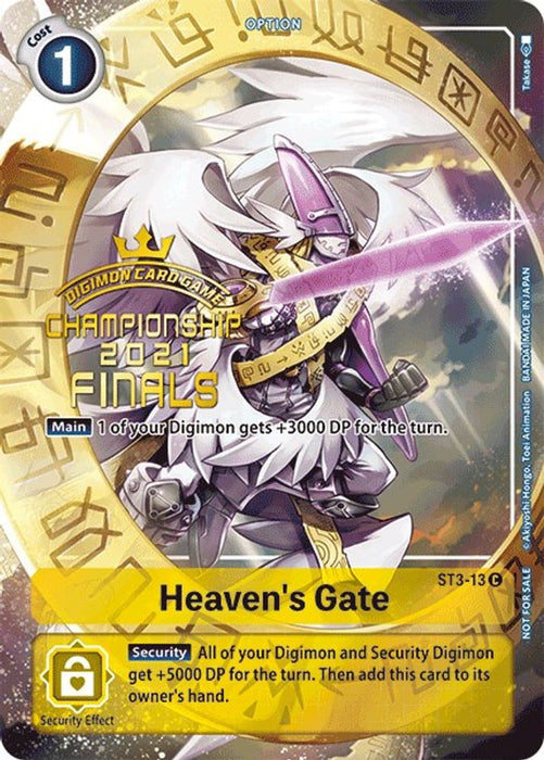 Heaven's Gate (2021 Championship Finals Tamer's Evolution Pack) (#ST3-13 C) (Starter Deck 03: Heaven's Yellow) Near Mint Foil