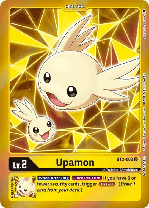 Upamon - BT3-003 (Event Pack 2) (#BT3-003 R) (Release Special Booster 1.0) Near Mint Foil