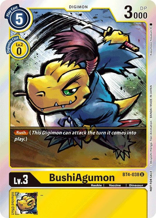 BushiAgumon (Event Pack 2) (#BT4-038 U) (Great Legend) Near Mint Foil