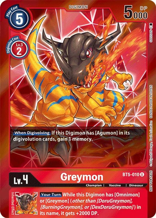 Greymon (Event Pack 2) (#BT5-010 U) (Battle of Omni) Near Mint Foil
