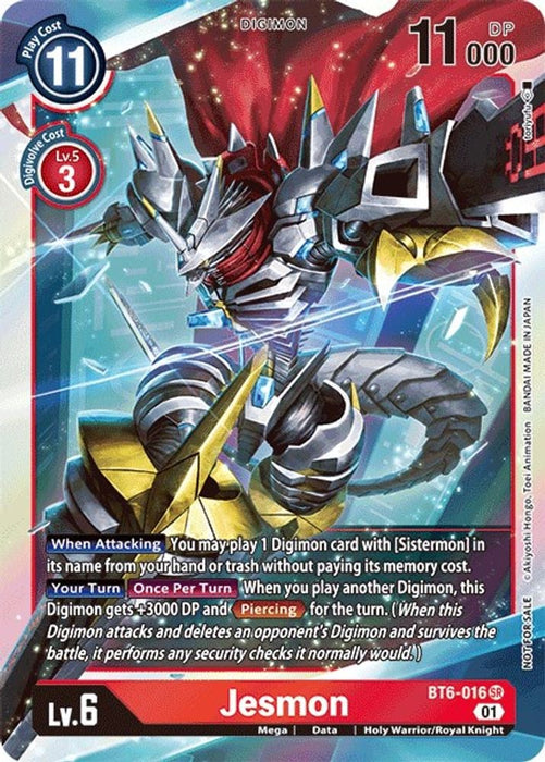 Jesmon (Event Pack 2) (#BT6-016 SR) (Double Diamond) Near Mint Foil