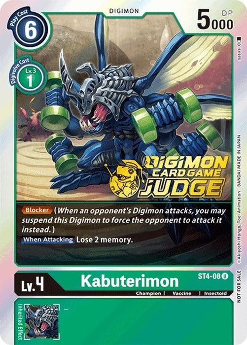 Kabuterimon - ST4-08 (Judge Pack 1) (#ST4-08 U) (Starter Deck 04: Giga Green) Near Mint Foil