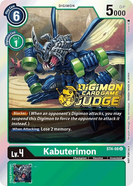 Image for Kabuterimon - ST4-08 (Judge Pack 1) (ST4-08 U) - Digimon Card Game