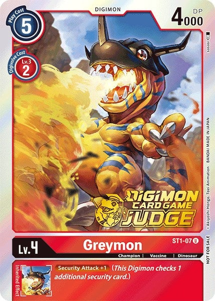 Image for Greymon (Judge Pack 1) (ST1-07 U) - Digimon Card Game