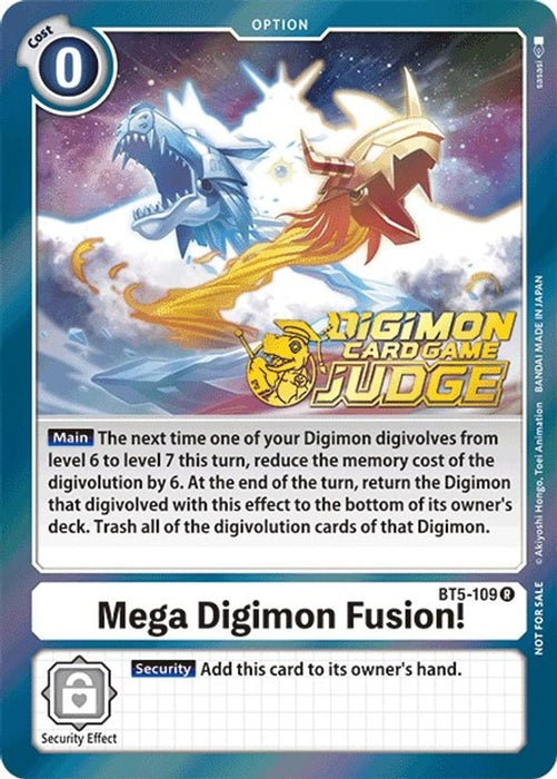 Mega Digimon Fusion! (Judge Pack 1) (#BT5-109 R) (Battle of Omni) Near Mint Foil