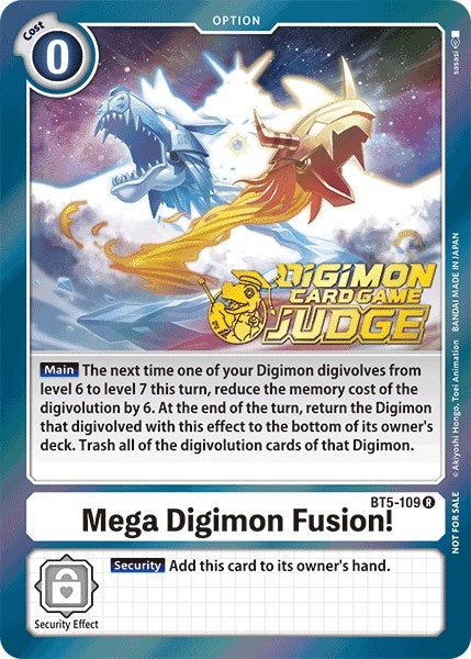 Image for Mega Digimon Fusion! (Judge Pack 1) (BT5-109 R) - Digimon Card Game