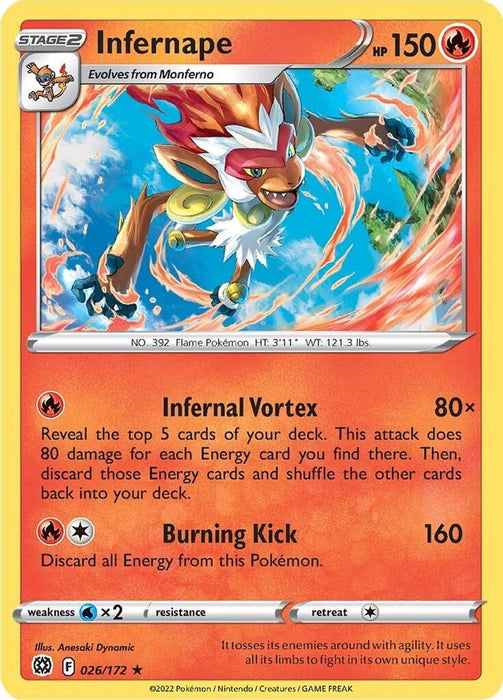 Infernape (#026/172) (SWSH09: Brilliant Stars)