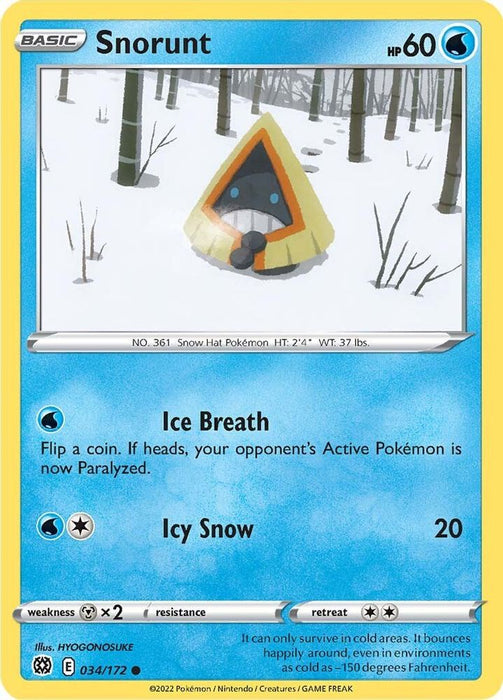 Snorunt (#034/172) (SWSH09: Brilliant Stars) Near Mint Reverse Holofoil