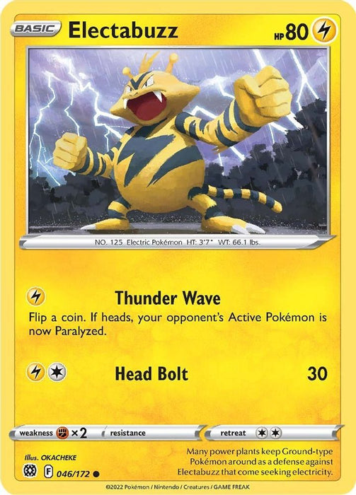 Electabuzz (#046/172) (SWSH09: Brilliant Stars) Near Mint Reverse Holofoil