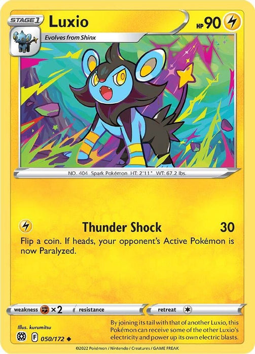 Luxio (#050/172) (SWSH09: Brilliant Stars) Near Mint Reverse Holofoil
