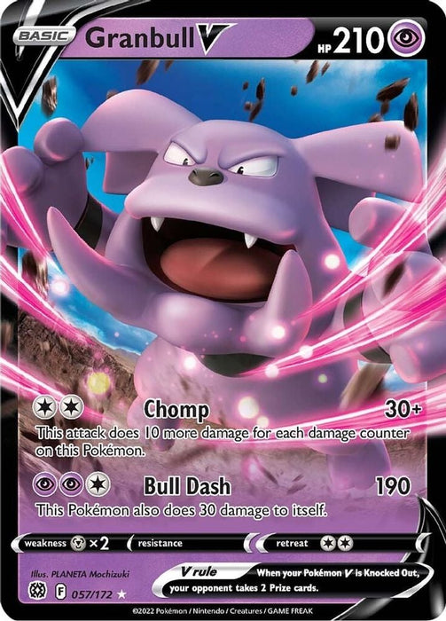 Granbull V (#057/172) (SWSH09: Brilliant Stars) Near Mint Holofoil