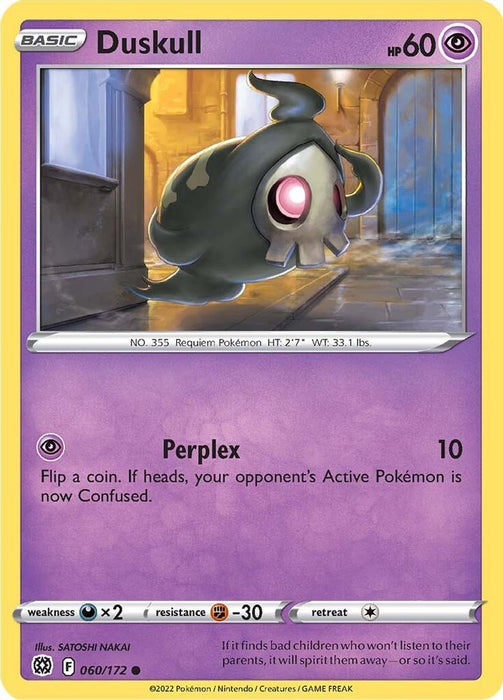 Duskull (#060/172) (SWSH09: Brilliant Stars) Near Mint Reverse Holofoil