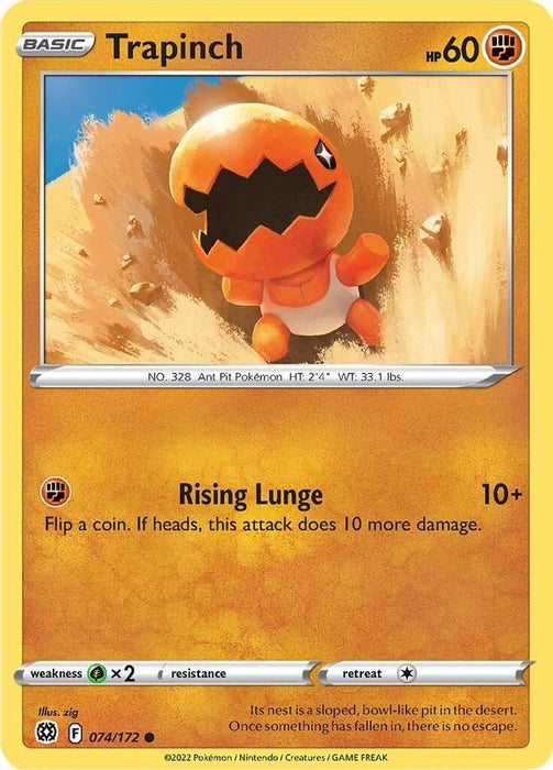 Trapinch (#074/172) (SWSH09: Brilliant Stars) Near Mint Reverse Holofoil