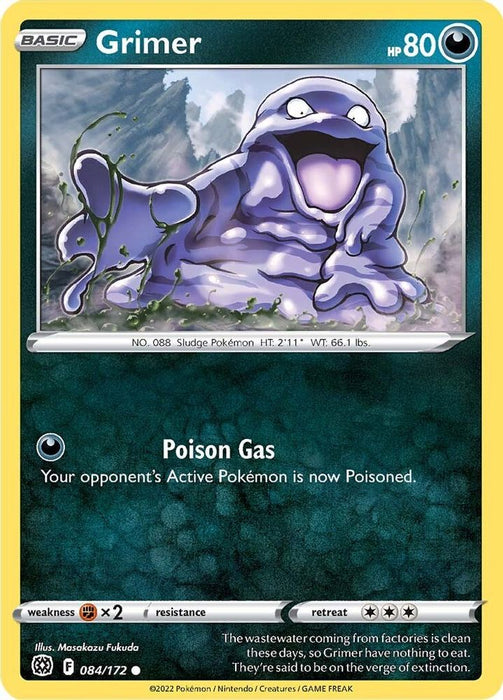 Grimer (#084/172) (SWSH09: Brilliant Stars) Near Mint Reverse Holofoil