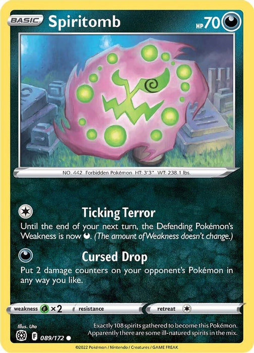 Spiritomb (#089/172) (SWSH09: Brilliant Stars) Near Mint Reverse Holofoil