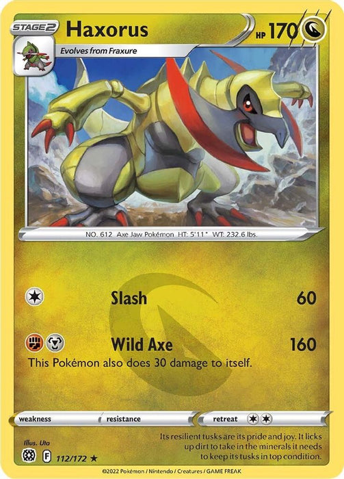 Haxorus (#112/172) (SWSH09: Brilliant Stars) Near Mint Reverse Holofoil