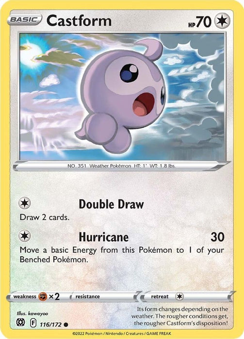 Castform (#116/172) (SWSH09: Brilliant Stars) Near Mint Reverse Holofoil