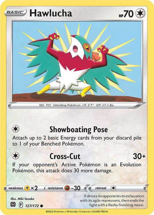 Hawlucha (#127/172) (SWSH09: Brilliant Stars) Near Mint Reverse Holofoil