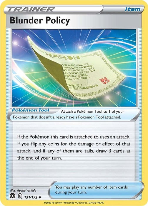 Blunder Policy (#131/172) (SWSH09: Brilliant Stars) Near Mint