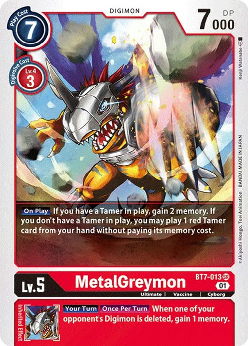 MetalGreymon (#BT7-013 SR) (Next Adventure) Near Mint Foil