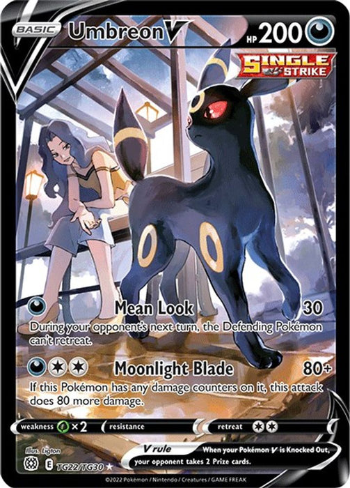 Umbreon V (#TG22/TG30) (SWSH09: Brilliant Stars Trainer Gallery) Near Mint Holofoil