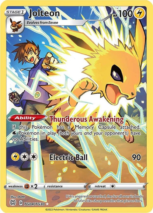 Jolteon (#TG04/TG30) (SWSH09: Brilliant Stars Trainer Gallery) Near Mint Holofoil