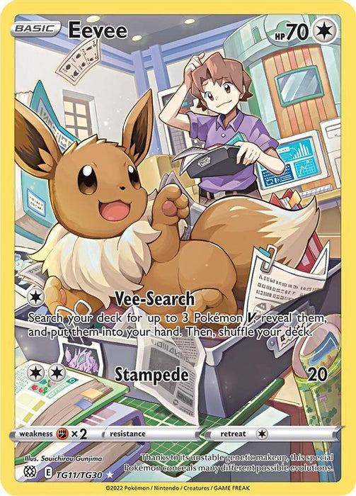 Eevee (#TG11/TG30) (SWSH09: Brilliant Stars Trainer Gallery) Near Mint Holofoil