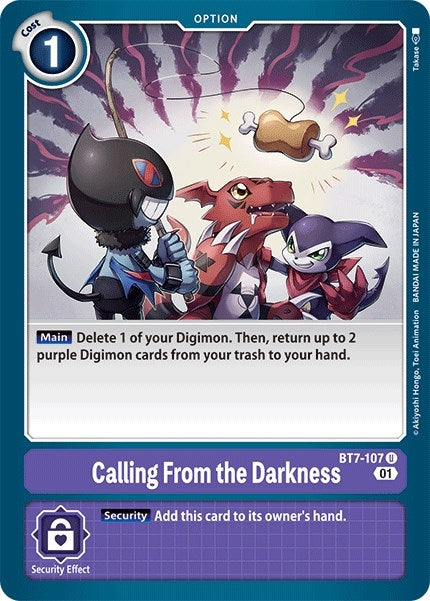 Image for Calling From the Darkness (BT7-107 U) - Digimon Card Game