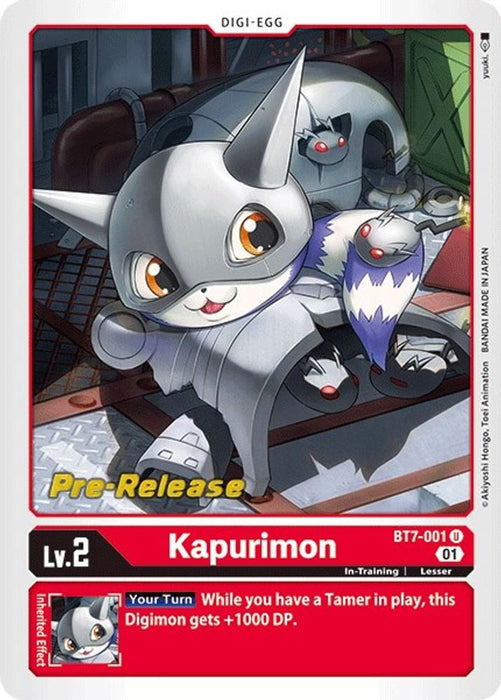 Kapurimon (#BT7-001 U) (Next Adventure Pre-Release Cards) Near Mint Foil