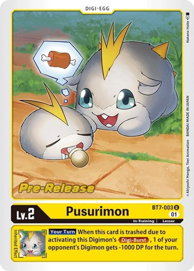 Pusurimon (#BT7-003 U) (Next Adventure Pre-Release Cards)