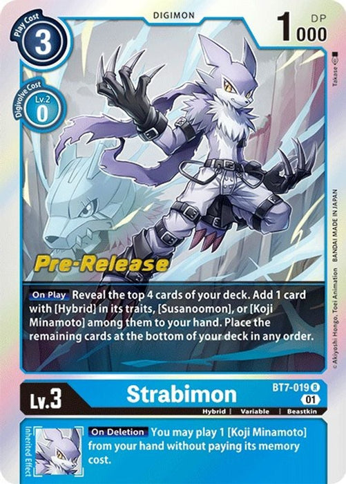 Strabimon (#BT7-019 R) (Next Adventure Pre-Release Cards) Near Mint Foil