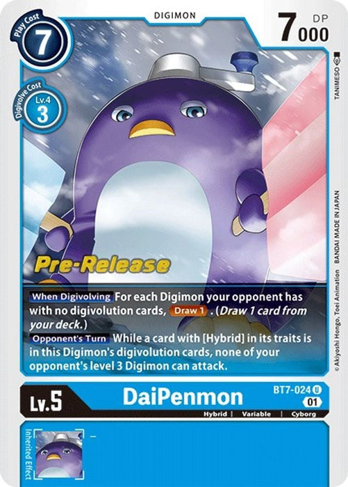 DaiPenmon (#BT7-024 U) (Next Adventure Pre-Release Cards) Near Mint Foil