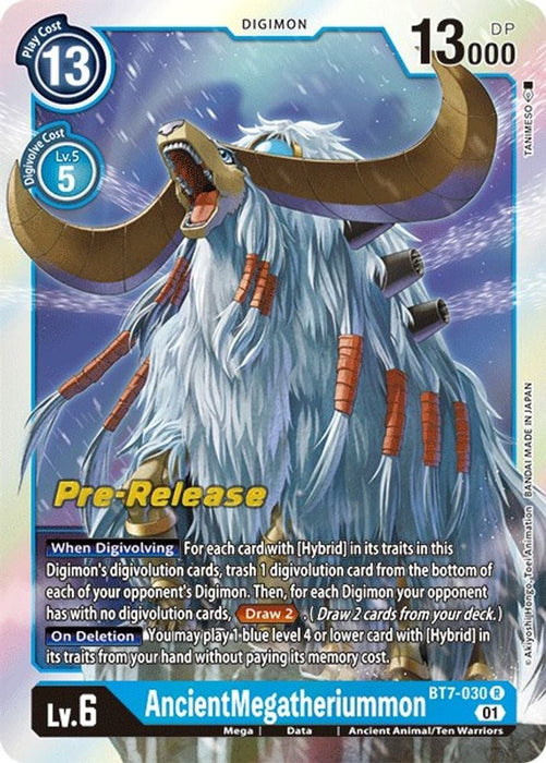 AncientMegatheriummon (#BT7-030 R) (Next Adventure Pre-Release Cards) Near Mint Foil
