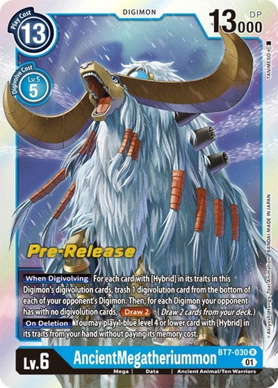 AncientMegatheriummon (#BT7-030 R) (Next Adventure Pre-Release Cards)
