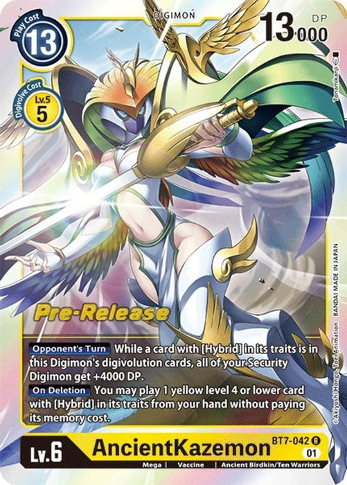 AncientKazemon (#BT7-042 R) (Next Adventure Pre-Release Cards) Near Mint Foil