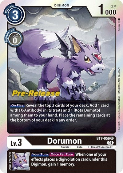 Dorumon (#BT7-056 R) (Next Adventure Pre-Release Cards)