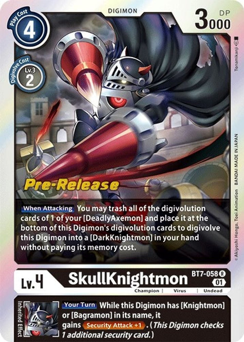 SkullKnightmon (#BT7-058 R) (Next Adventure Pre-Release Cards) Near Mint Foil