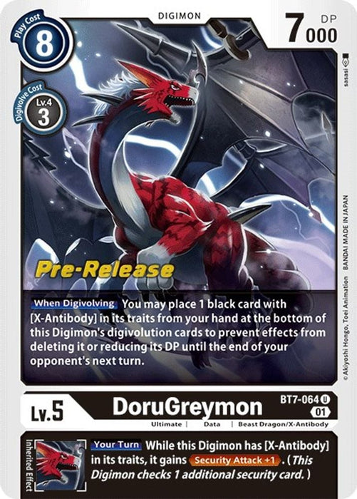 DoruGreymon (#BT7-064 U) (Next Adventure Pre-Release Cards) Near Mint Foil