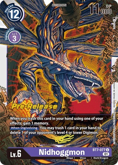 Nidhoggmon (#BT7-077 U) (Next Adventure Pre-Release Cards)