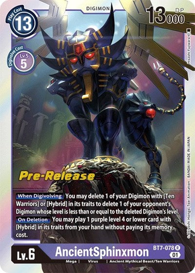 AncientSphinxmon (#BT7-078 R) (Next Adventure Pre-Release Cards)
