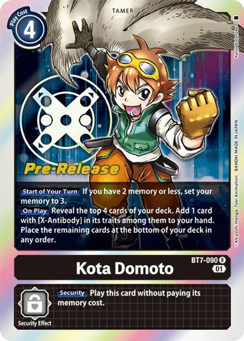 Kota Domoto (#BT7-090 R) (Next Adventure Pre-Release Cards) Near Mint Foil