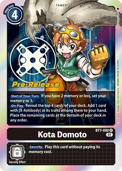Kota Domoto (#BT7-090 R) (Next Adventure Pre-Release Cards)