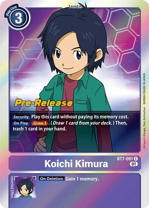 Koichi Kimura (#BT7-091 R) (Next Adventure Pre-Release Cards) Near Mint Foil